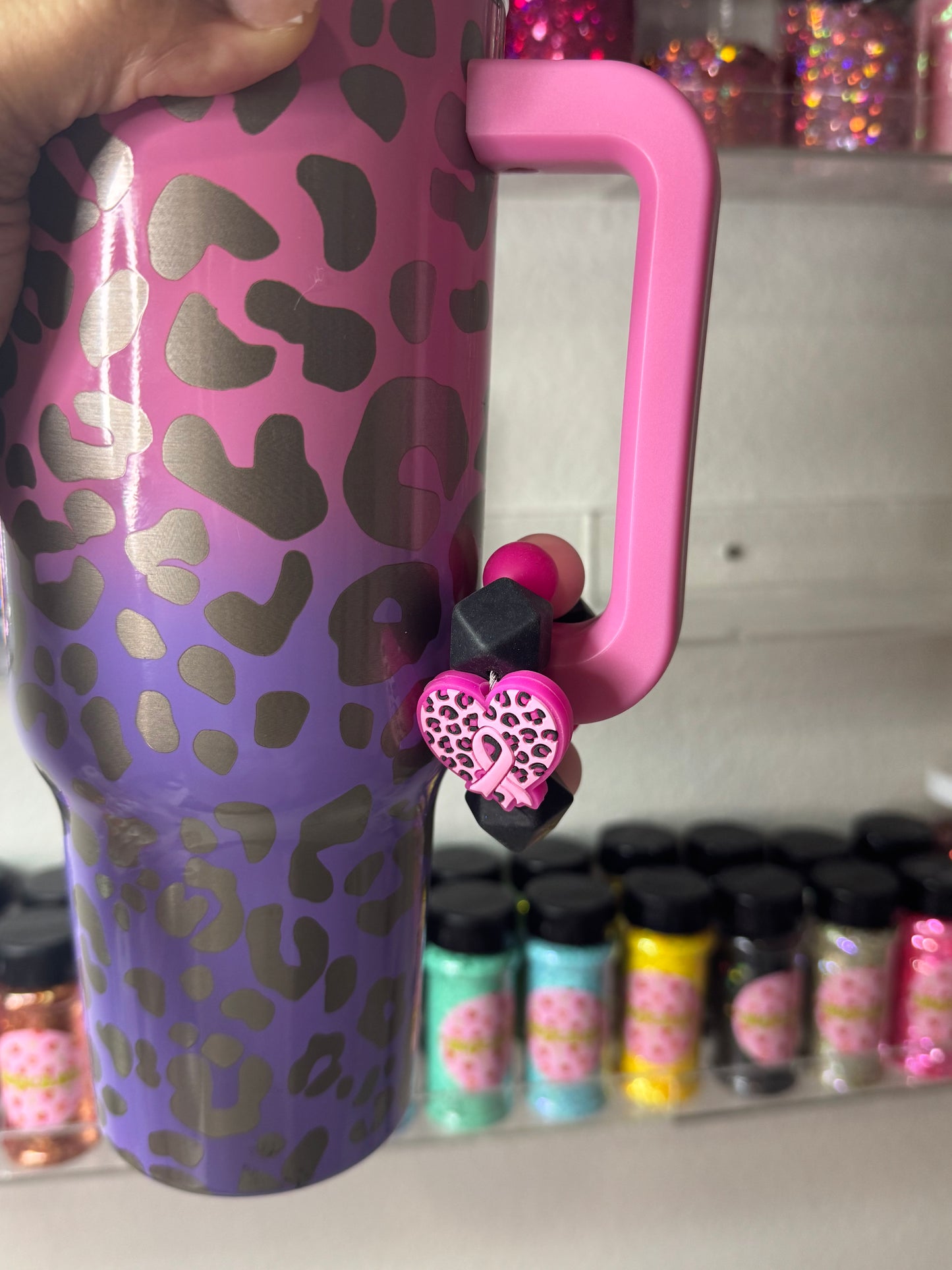Cup handle beaded charms