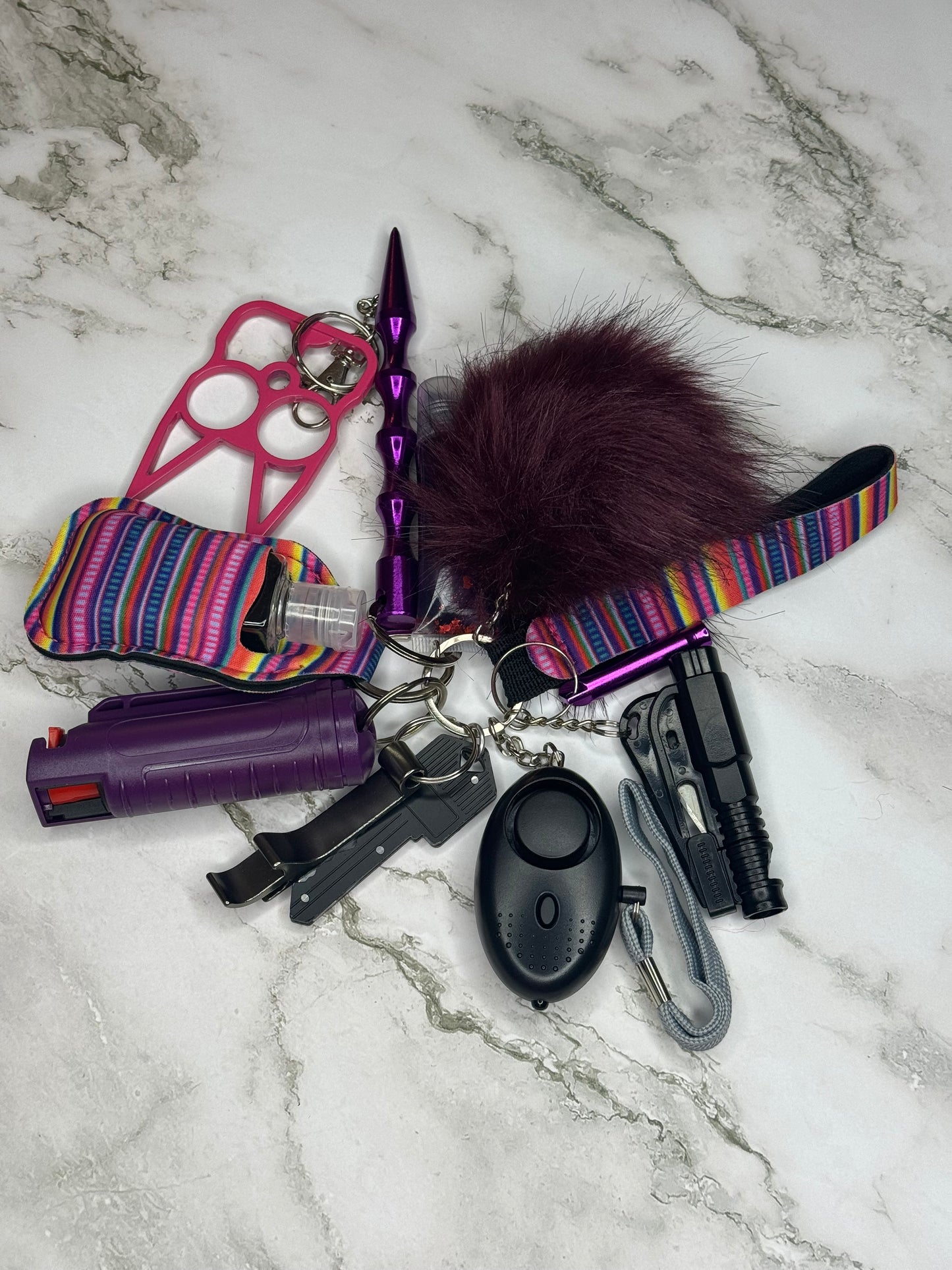 Safety Keychain with Brass