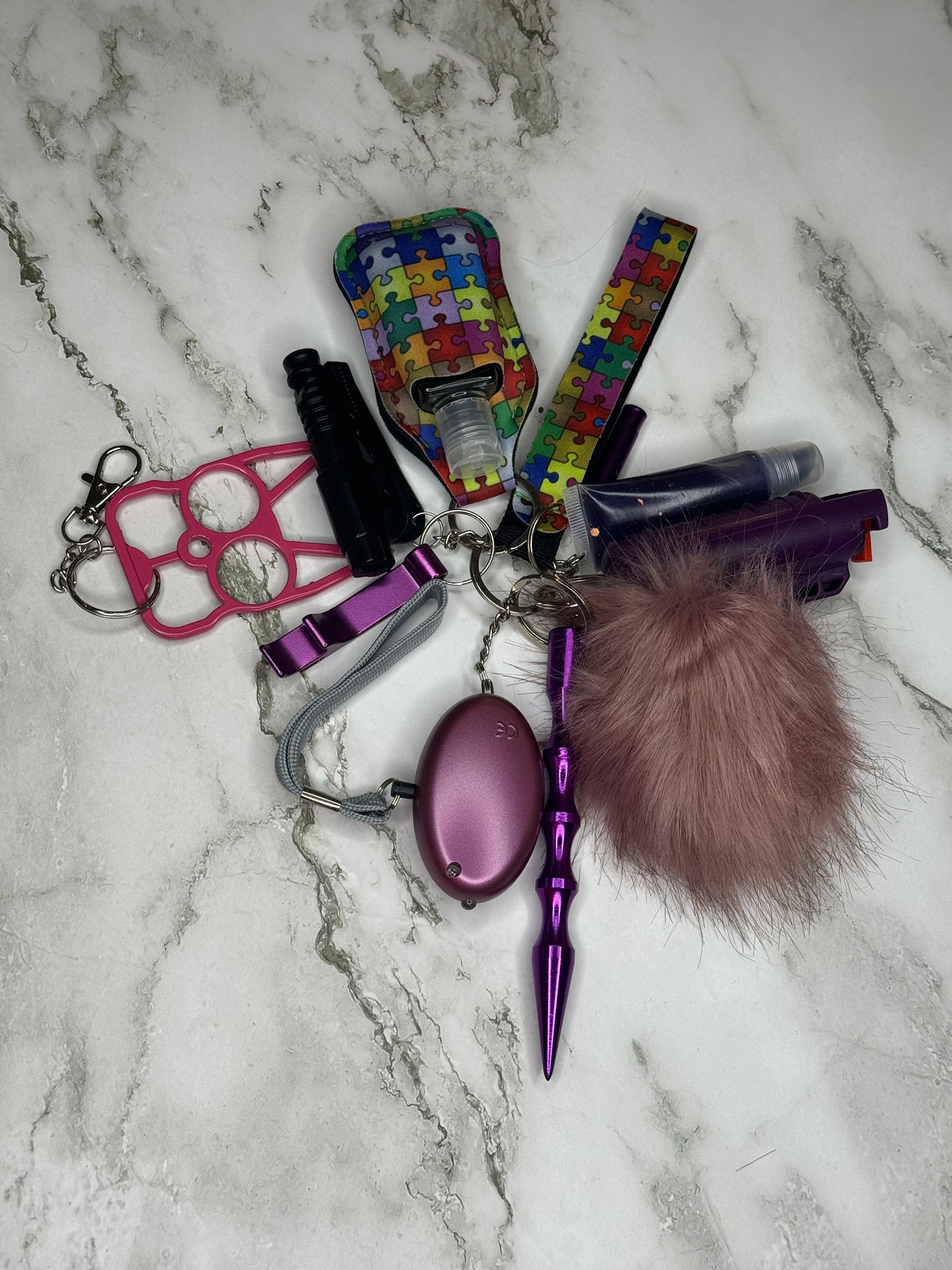 Safety Keychain with Brass